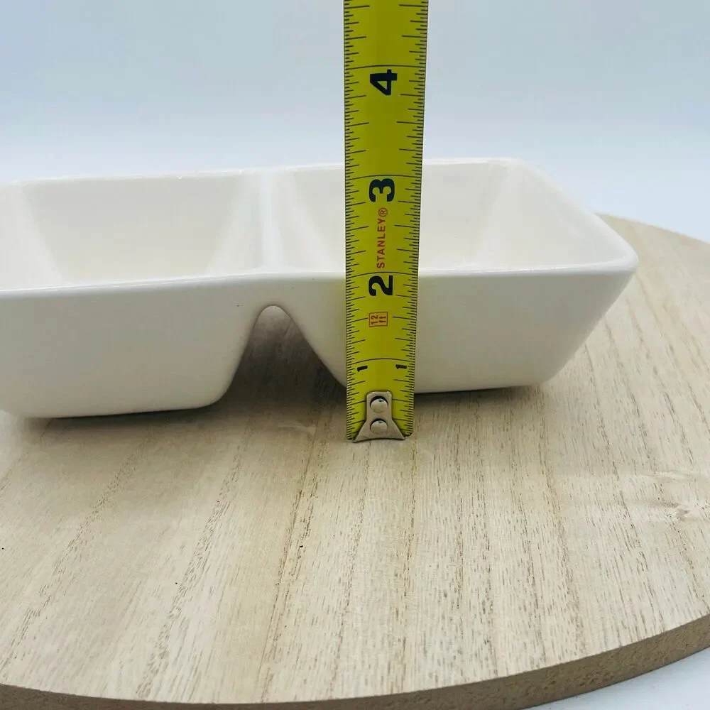Rae Dunn Divided Dish Artisan Collection Ceramic Bowls La Legumes & Vegetables